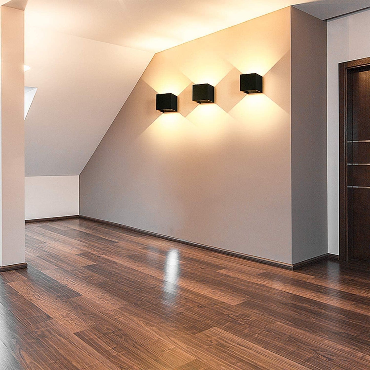 ledmo 8 Stücke LED Wandleuchte Innen/Aussen 12W Wandlampen Aussen Auf und ab Einstellbarer Lichtstrahl LED Außenleuchte Schwarz 2700-3000K Warmweiß IP65 Wasserdichte